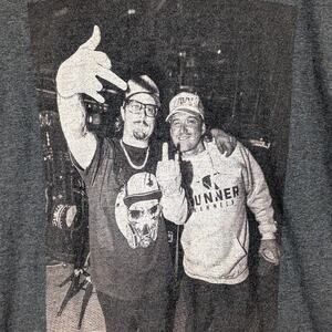 Morgan Wallen Men’s L Gray Photo Print Streetwear Short Sleeve Graphic T Shirt